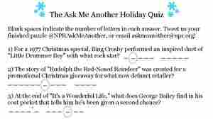 Day 2: Download A Holiday Puzzle From 'Ask Me Another'