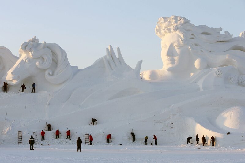 Something Cool: Photos Of Huge Snow Sculptures In China
