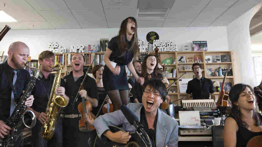 Mother Falcon performs a Tiny Desk Concert in July 2013.