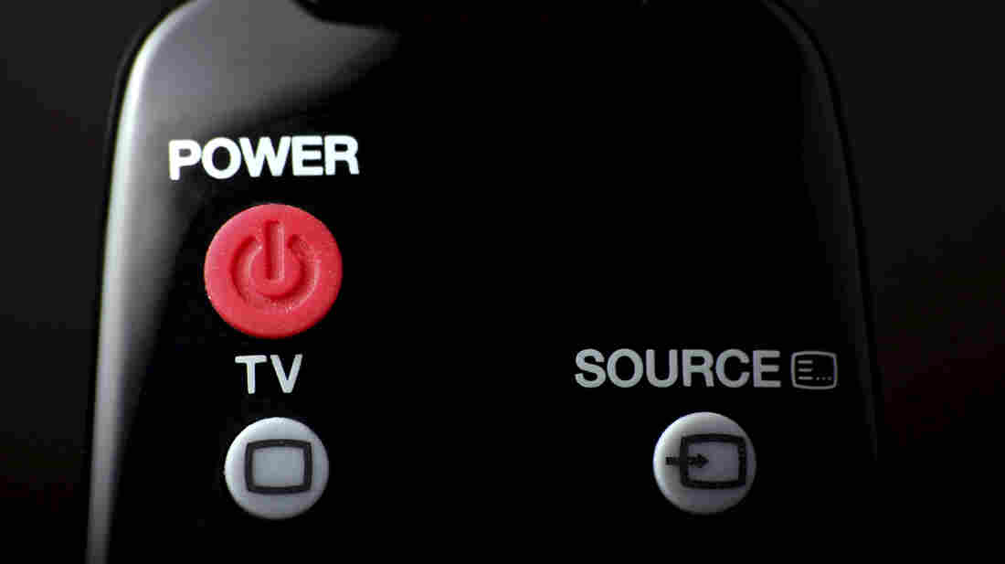 Remote control power button.