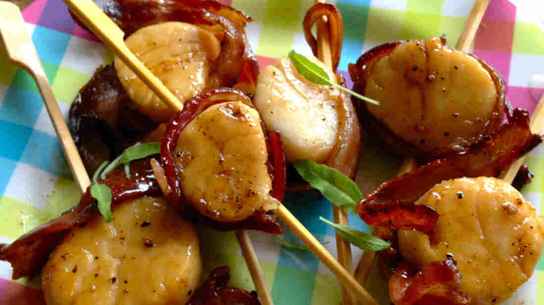 Bacon-Wrapped Scallops With Maine Maple Syrup