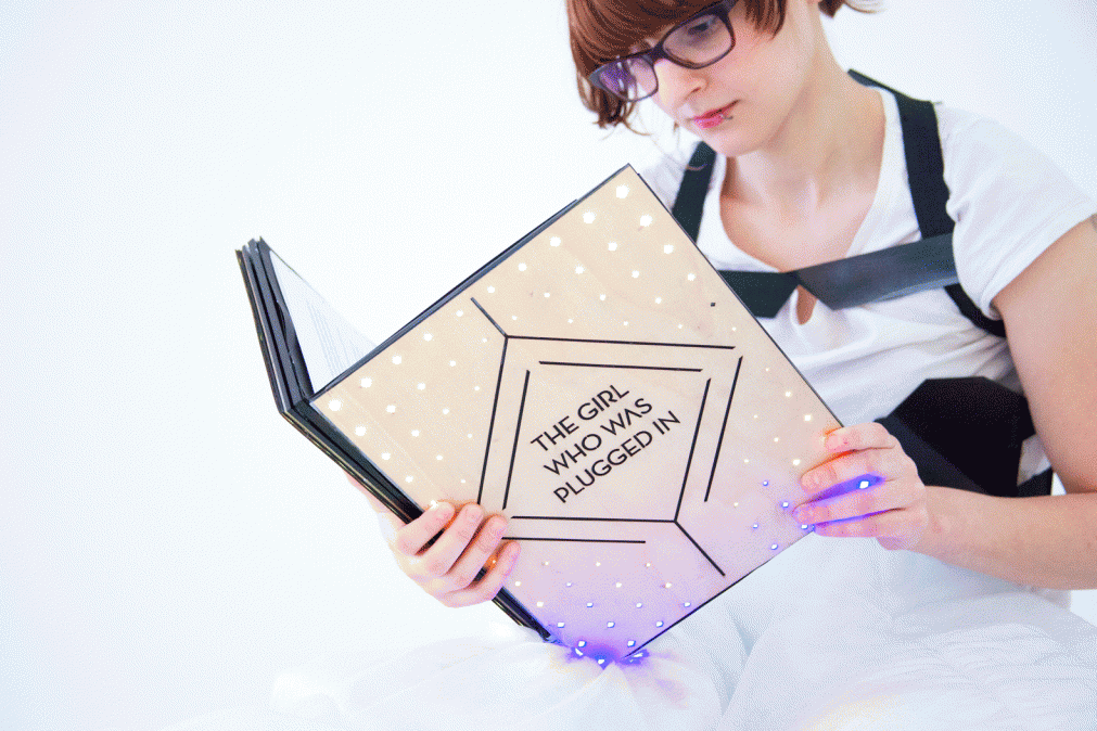 Researchers at the MIT Media Lab have created a &quot;wearable&quot; book. (MIT Media Lab)
