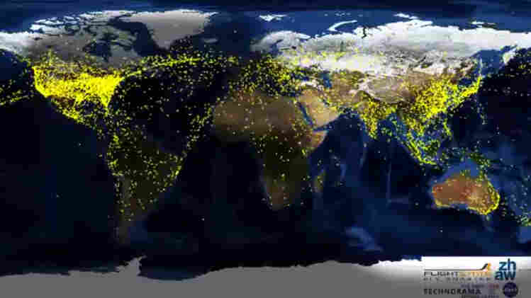 Air traffic worldwide.