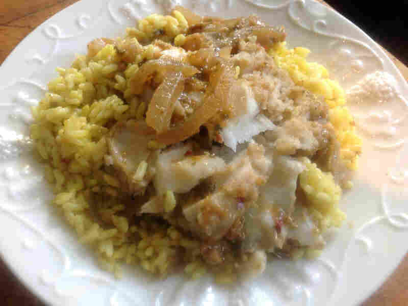Bacalao A La Mexicana (Salt Cod With Onions In Tomatillo Sauce)