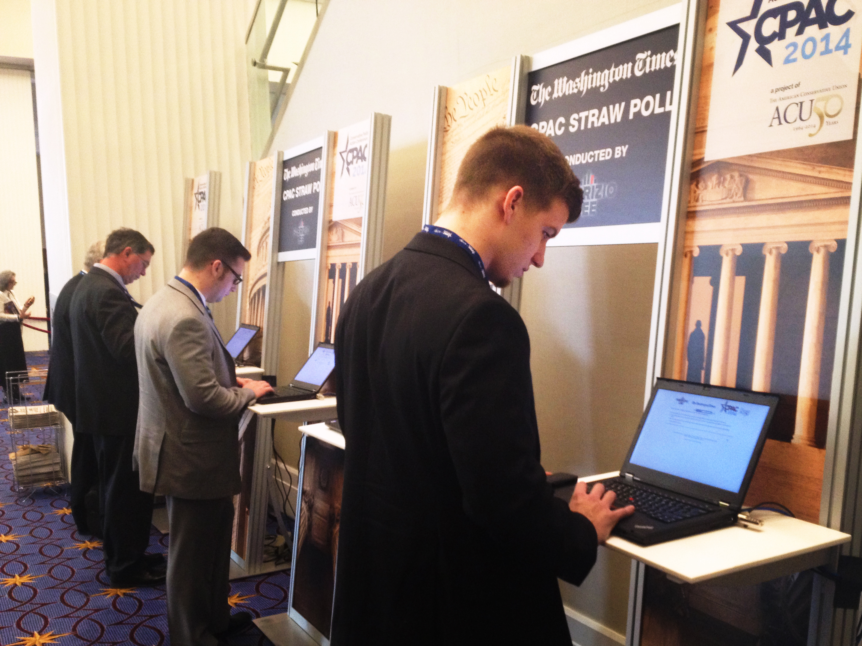 CPAC attendees vote Thursday in the event's annual presidential straw poll.