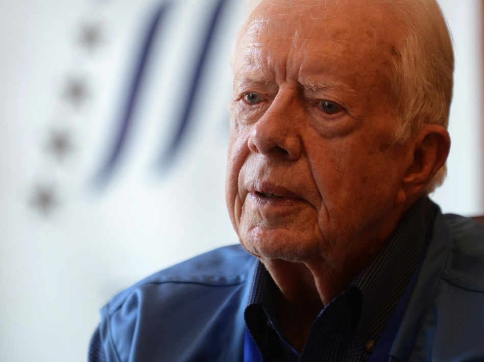 Jimmy Carter's other books include <a href="http://www.npr.org/books/titles/137944084/palestine-peace-not-apartheid">Palestine Peace Not Apartheid</a>, <a href="http://www.npr.org/books/titles/138426891/sharing-good-times">Sharing Good Times</a> and <a href="http://www.npr.org/books/titles/138386988/our-endangered-values-americas-moral-crisis">Our Endangered Values</a>. (Prakash Methema/AFP/Getty Images)