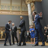 President Obama tours the Rijksmusuem with Dutch Prime Minister Mark Rutte (left) and others ahead of the G-7 summit in The Hague, Netherlands, which is certain to focus on the situation in Crimea.