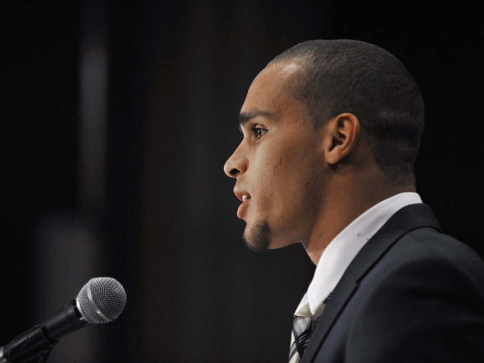 Northwestern University quarterback Kain Colter has been leading a push to start a union for college athletes. (Paul Beaty/AP)