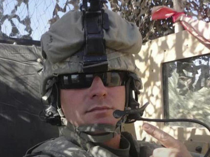 SPC Ivan Lopez is pictured in the Sinai Peninsula between 2007 and 2008 during his service with the 295th Infantry of the Puerto Rico National Guard in this undated handout photo. (Reuters/Landov)