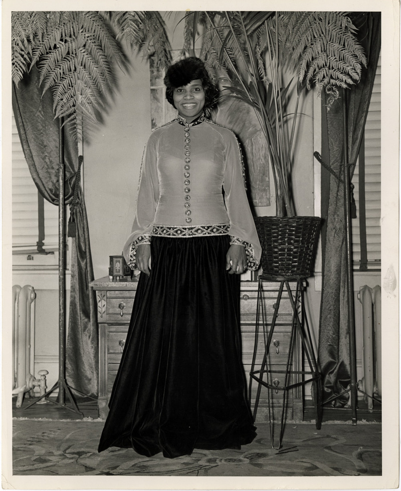 Anderson in the outfit she wore for her historic 1939 concert.