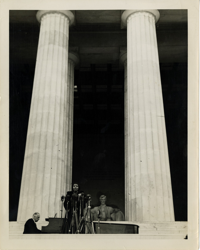 The Lincoln Memorial's tall columns perfectly framed Anderson's majestic voice — a voice conductor Arturo Toscanini said only came around once in a century.