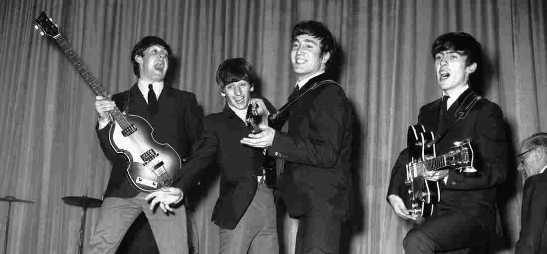 The Beatles at the Prince of Wales Theatre, 1963.