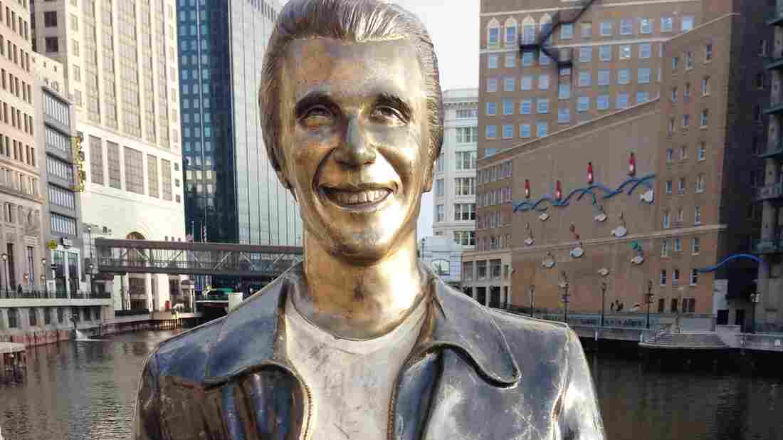 Milwaukee's Bronze Fonz.