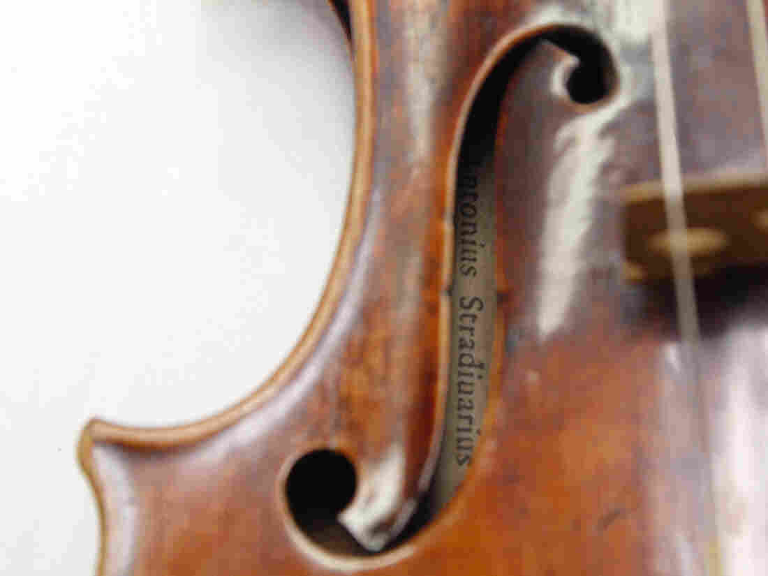 A Stradivarius violin is pictured at the restoration and research laboratory of the Musee de la Musique in Paris, on December 3, 2009.