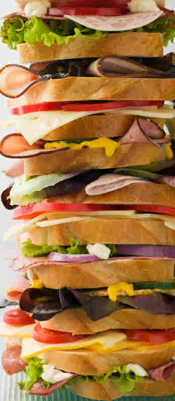 Variation on a club sandwich.