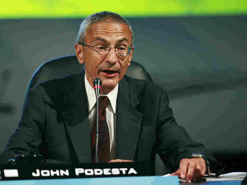 John Podesta speaks at the National Clean Energy Summit 2.0 in Las Vegas in August 2009.