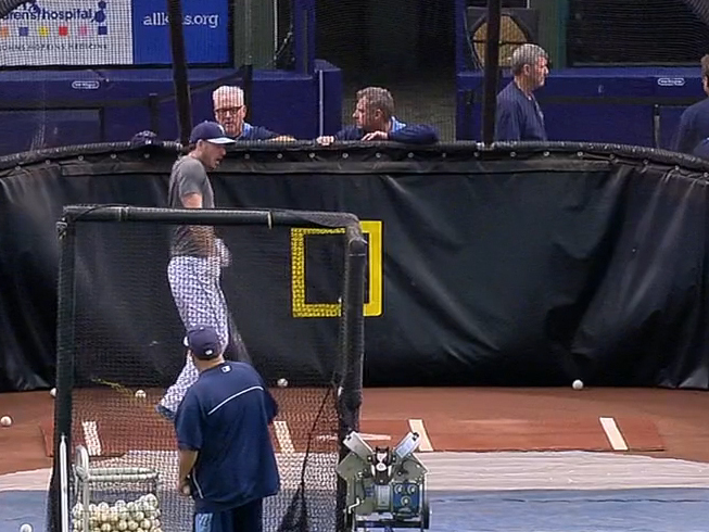 Back At You: Batting-Practice Ball Lands In Pitching Machine