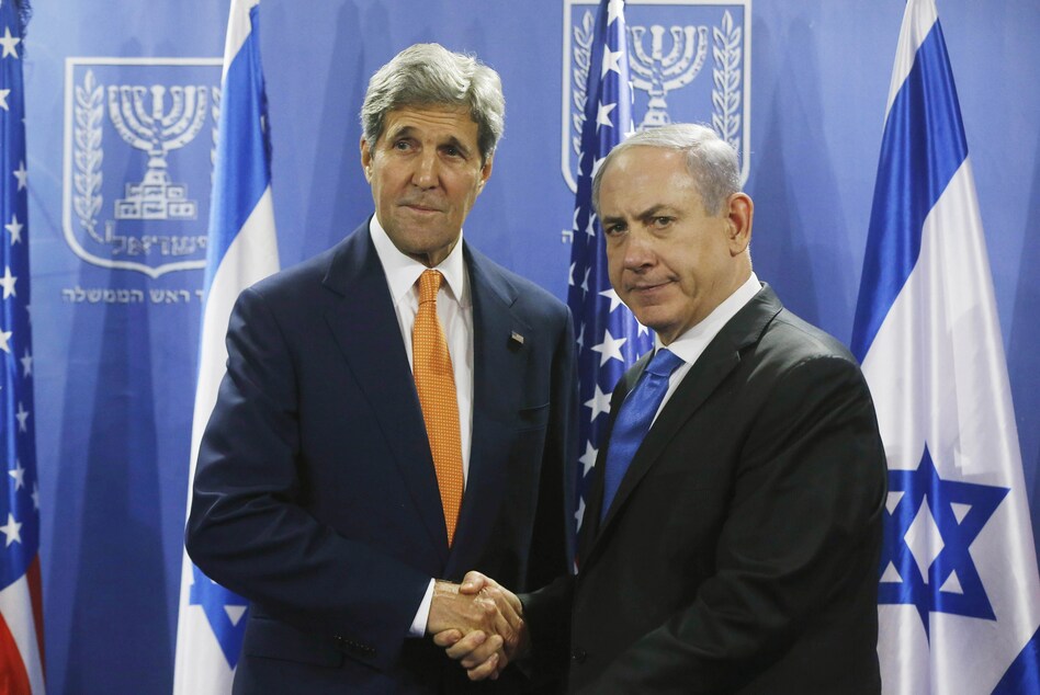 U.S. Secretary of State John Kerry shakes hands with Israeli Prime Minister Benjamin Netanyahu in Tel Aviv on July 23. While the two countries are close allies, they have exchanged criticism during the recent Israel-Hamas fighting in Gaza. (Pool/AFP/Getty Images)