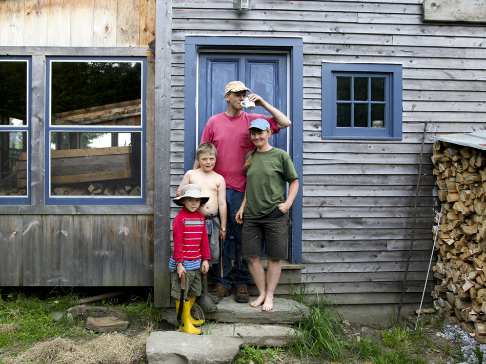 The Hewitt family at home in Vermont. (Becky Lettenberger/NPR)