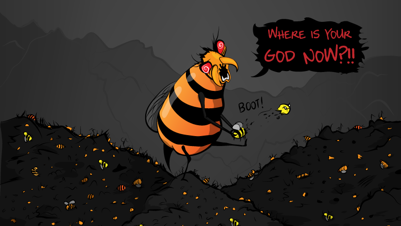 Japanese giant hornet vs. European honeybees.