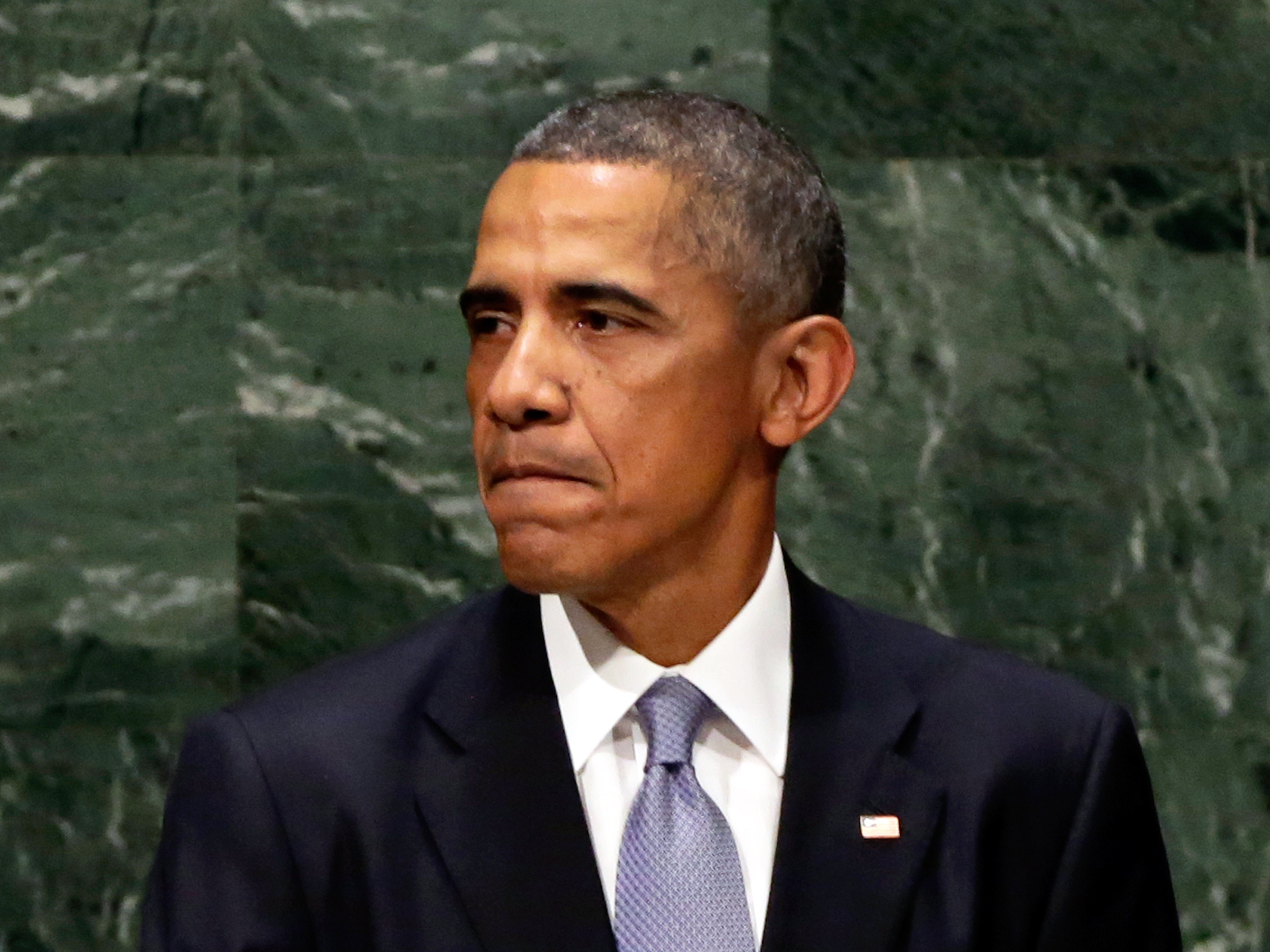 President Obama addresses the 69th session of the United Nations General Assembly, at U.N. headquarters in New York on Wednesday.