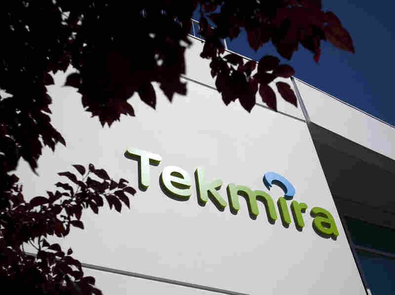 Tekmira Pharmaceuticals Corporation's head office is pictured in Burnaby, British Columbia on Aug. 5, 2014. Tekmira, based in Canada, was one of a few companies to have developed Ebola treatments advanced enough to be tested on people.