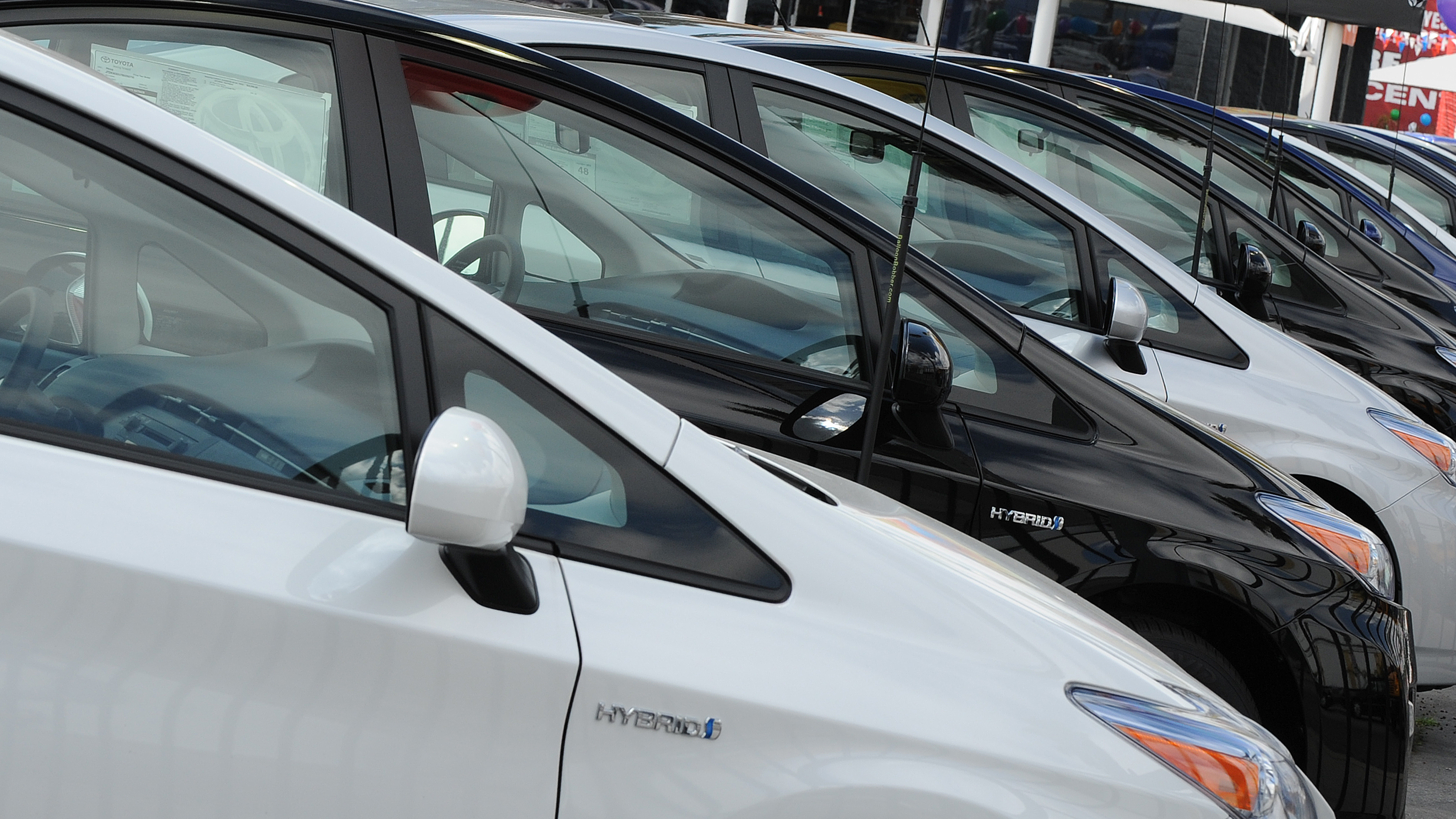 Sales of traditional hybrids, plug-ins and all-electric cars are down about 5 percent in 2014 — while truck and SUV sales have jumped. (AFP/Getty Images)