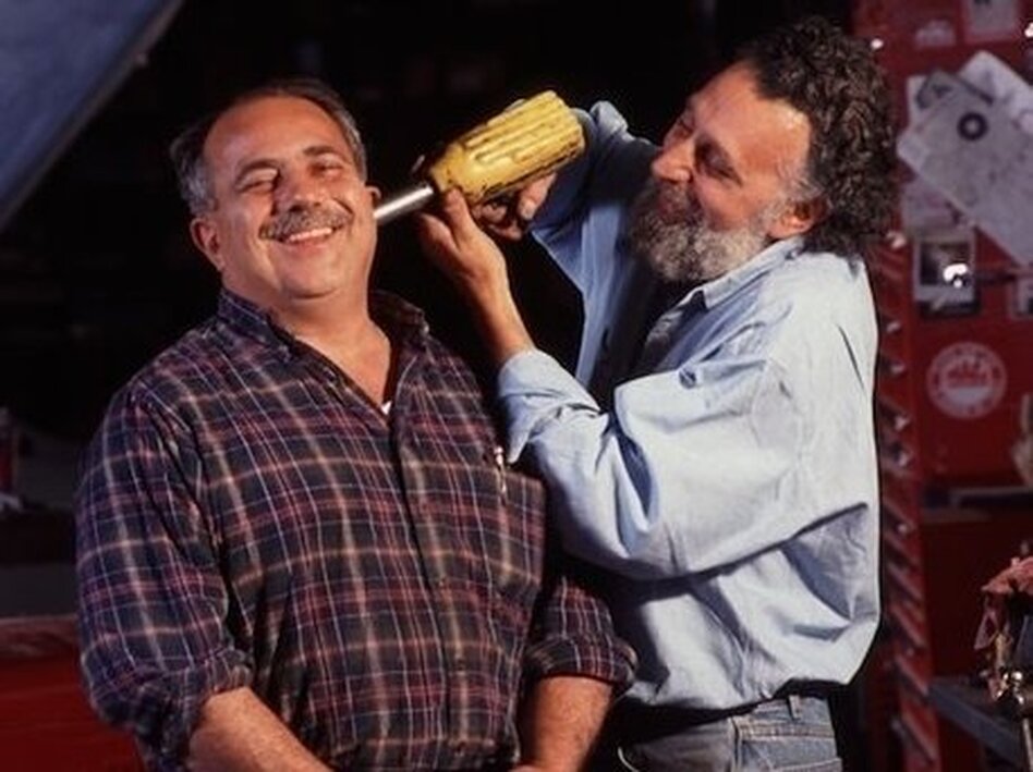Tom (right) and Ray Magliozzi grew up great friends despite a 12-year age gap between them. Both graduated from MIT before going into the car repair business. (Courtesy of Car Talk)