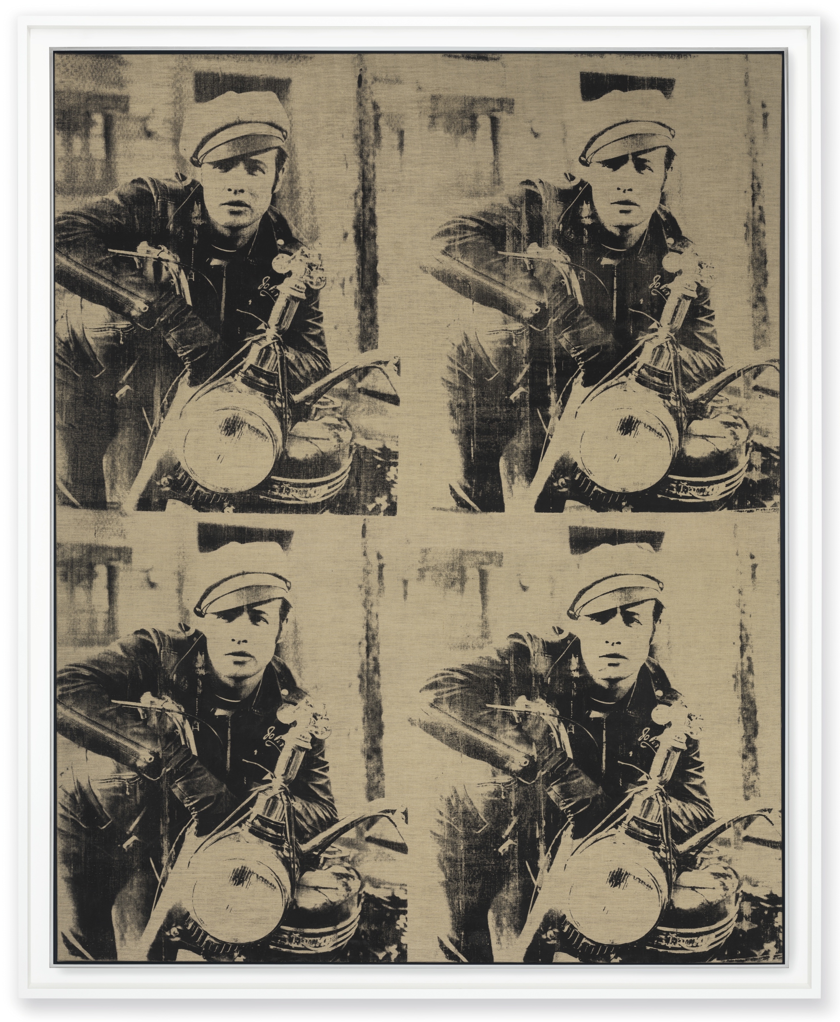 Warhol's Four Marlons is expected to sell for around $60 million — a German casino bought it (along with the Elvises above) for $185,000 in the 1970s.
