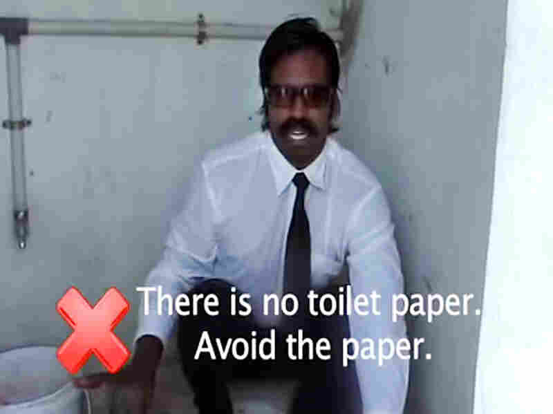 Still from Wilbur Sargunaraj - How to Use an Eastern Toilet on YouTube