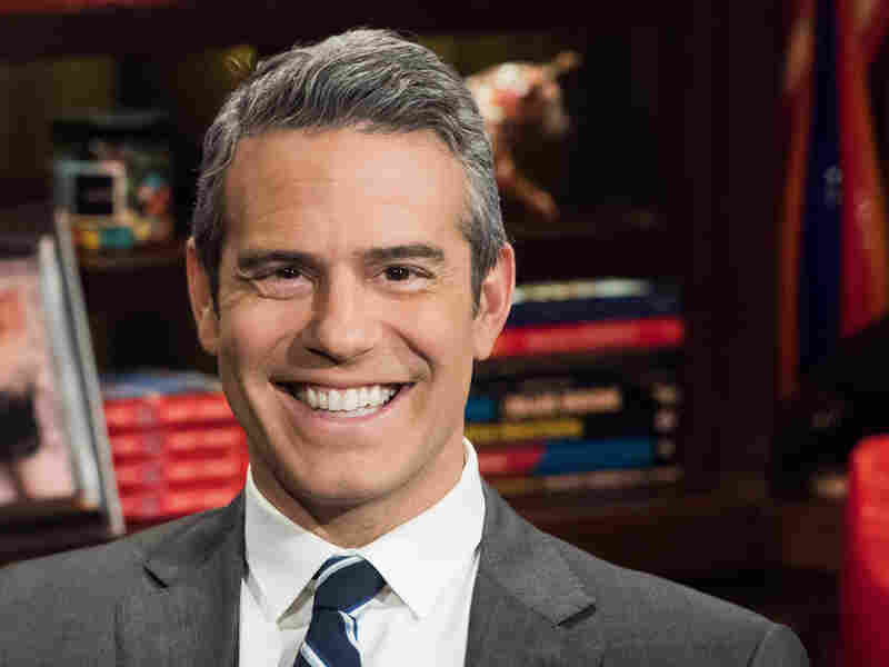Andy Cohen poses for a portrait on the set of his show, Watch What Happens Live, in New York.