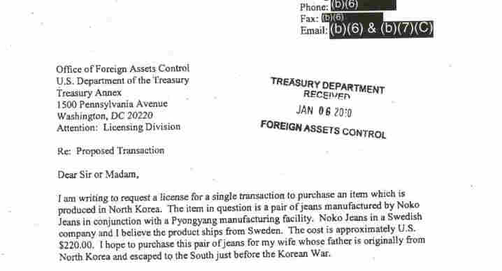 A request for a good from North Korea.