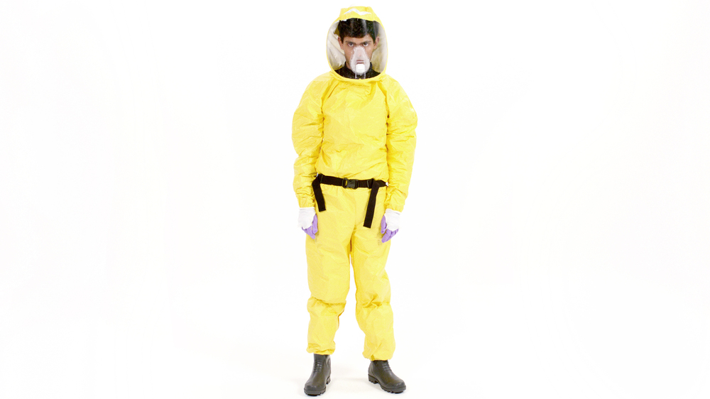 This design of this new anti-Ebola suit will make health workers more comfortable and could also save lives. (Courtesy of Clinvue and Roy Heisler)