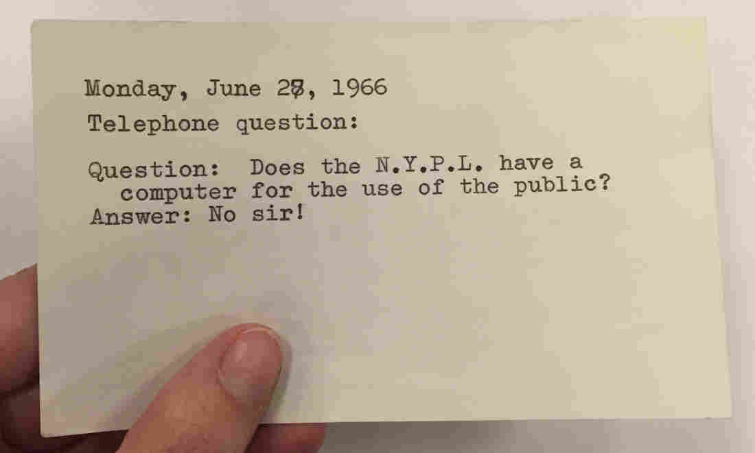 "Does the N.Y.P.L. have a computer for the use of the public?"