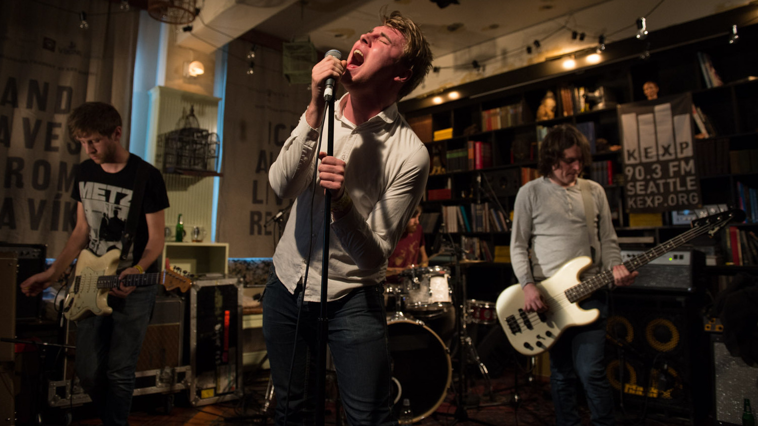 Girl Band performs live for KEXP at Kex Hostel in Reykjavik, Iceland. (KEXP)