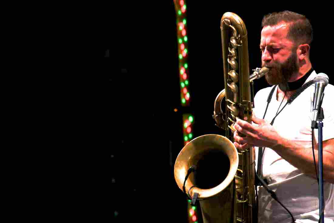 Colin Stetson Kennedy Center Millennium Stage Washington, D.C. Photo by Bob Boilen for NPR Music
