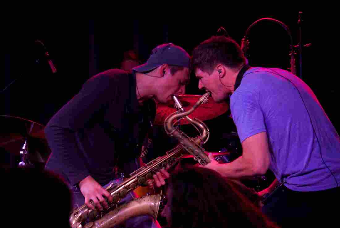 Moon Hooch Gypsy Sally's Washington, D.C. Photo by Bob Boilen for NPR Music