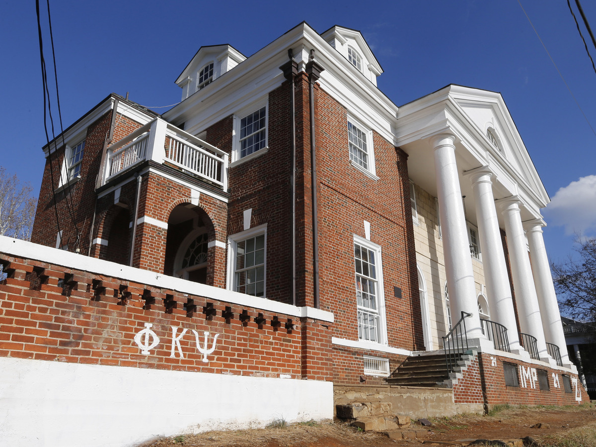 The Phi Kappa Psi fraternity house at the University of Virginia in Charlottesville, Va. The fraternity was at the center of a controversial Rolling Stone article describing an alleged gang rape at the school.