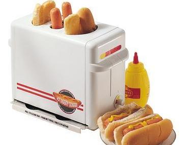 A signature SkyMall item: The hot dog bun toaster.
