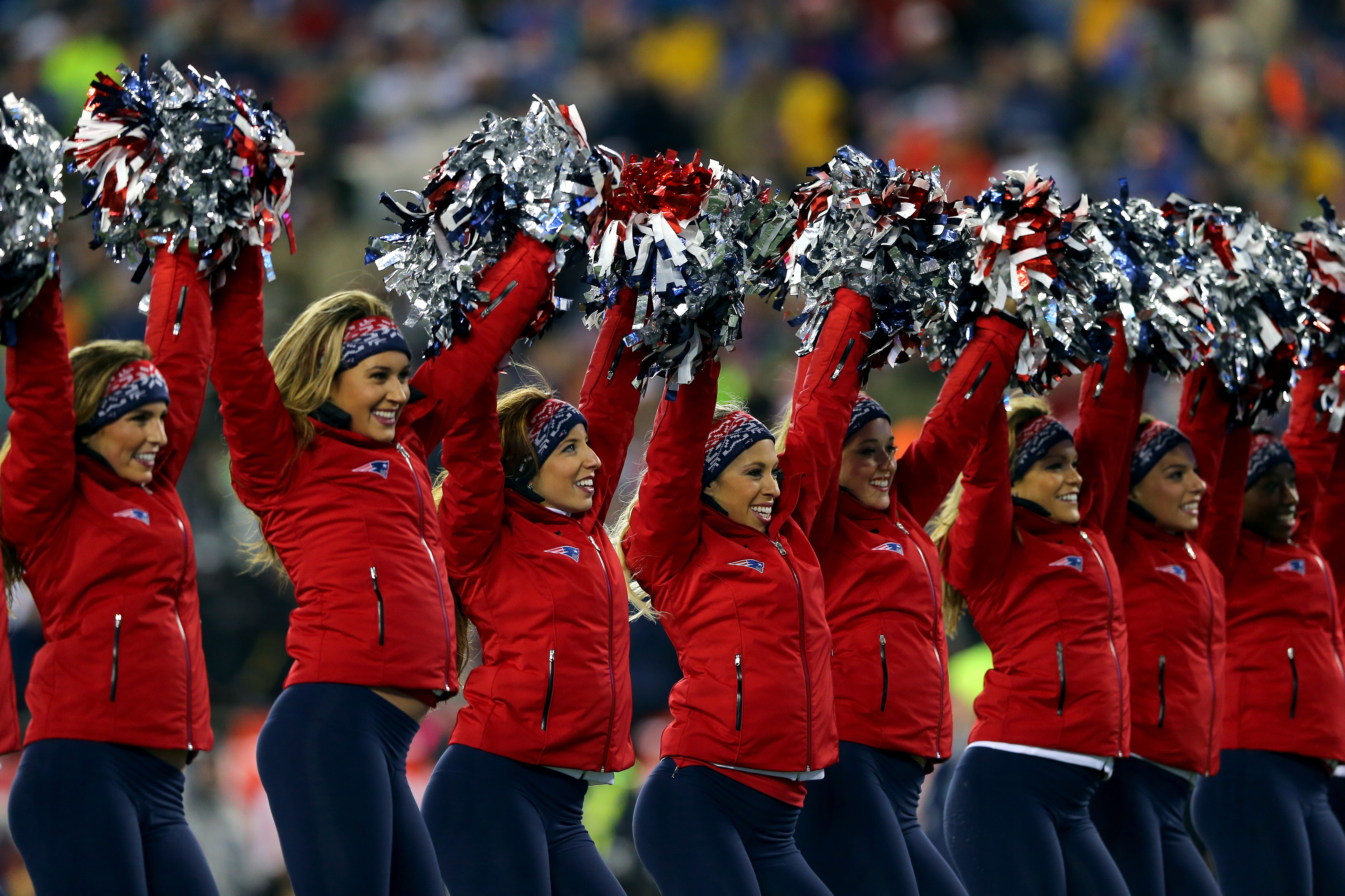 New England Patriots cheerleaders perform in the second half of an