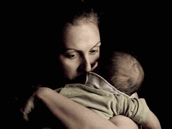 A mother and her child.