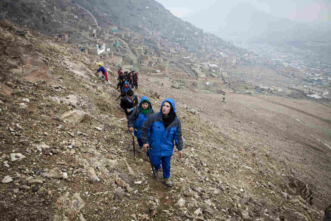 The team has weekly practice ascents on the outskirts of Kabul.