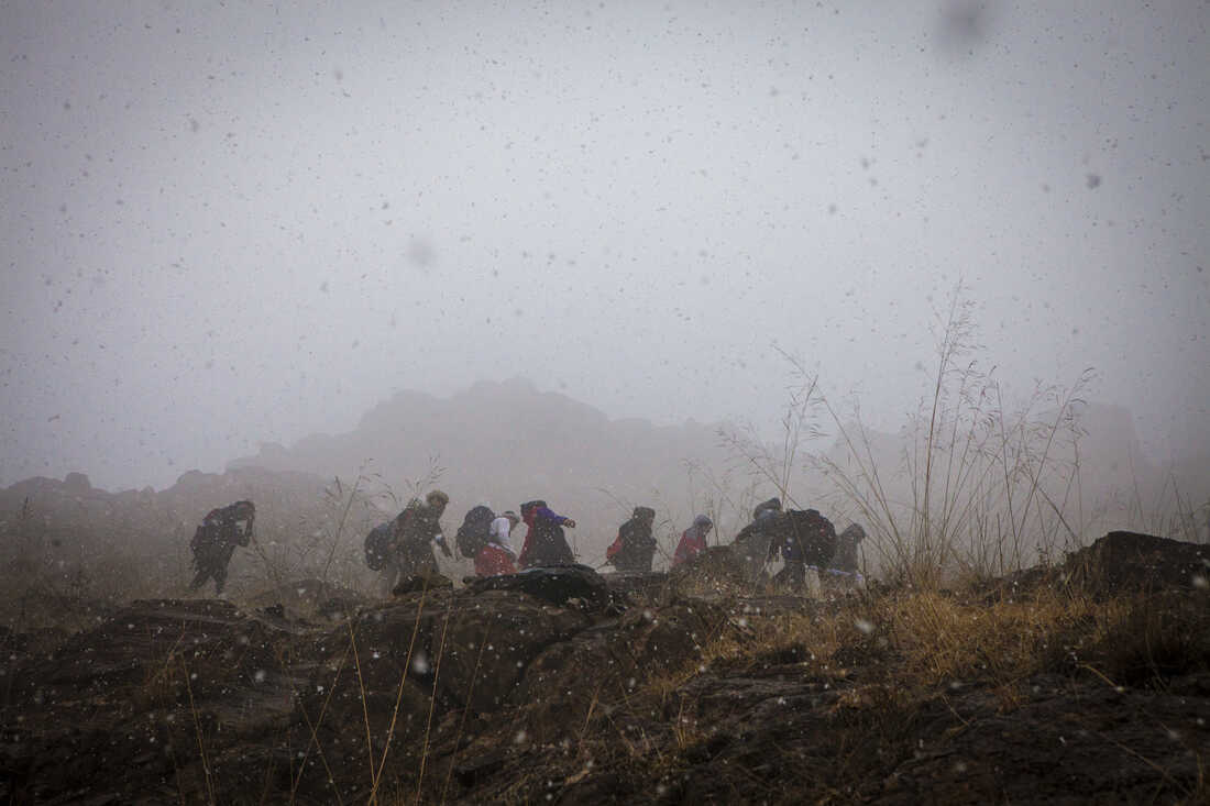 The team has weekly practice ascents on the outskirts of Kabul.