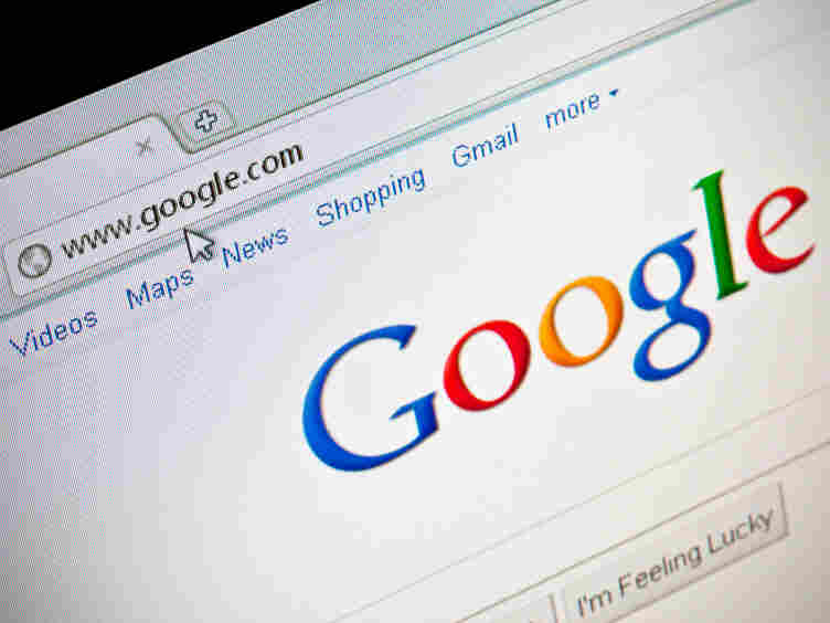 Google search page.
