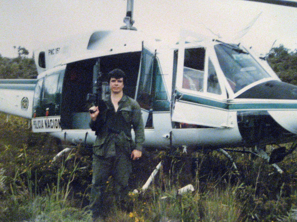 Retired agent Michael Vigil on a search and destroy operation in the Colombian jungle. "As an undercover, you're basically kind of an independent operator ... and it's very addictive." says Laura Brodie, a criminal and forensic psychologist. (Courtesy Michael Vigil)