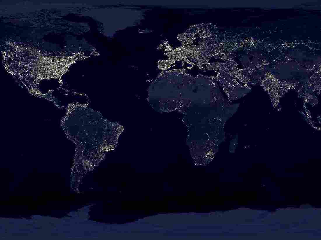 Earth's city lights.