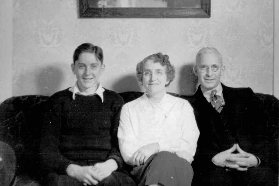 Edwin Hopkins with his mother, Alice, and father, Frank Jr. Hopkins was killed aboard the USS Oklahoma during the Japanese bombing of Pearl Harbor, but his remains never were identified. (Courtesy Tom Gray )