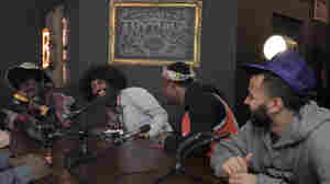 Video still from a Microphone Check interview featuring OverDoz. Shot during SXSW Music Festival in March 2015.