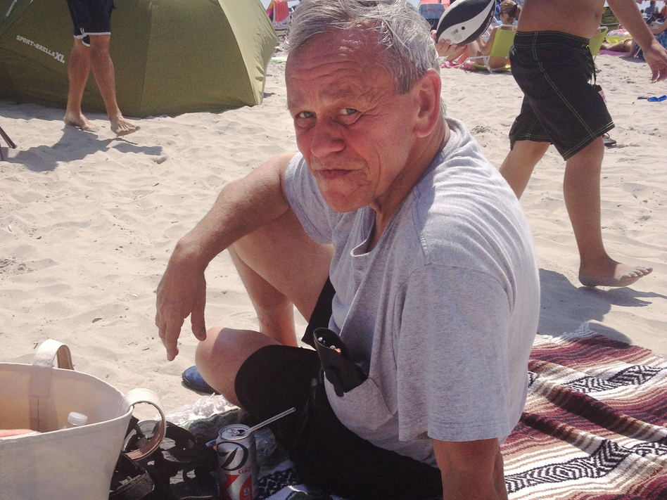 Bob Skierski at the beach in Avalon, N.J., just hours before he fell ill and went to the hospital. He never went home. (Courtesy of Jennifer Rodgers)