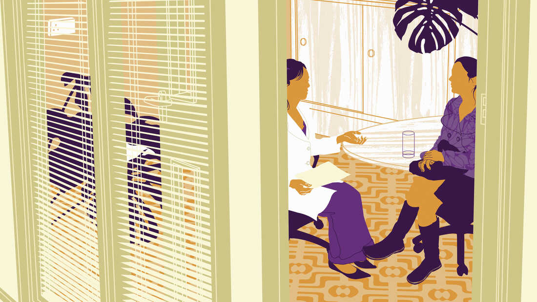 A doctor and patient discuss options for care.